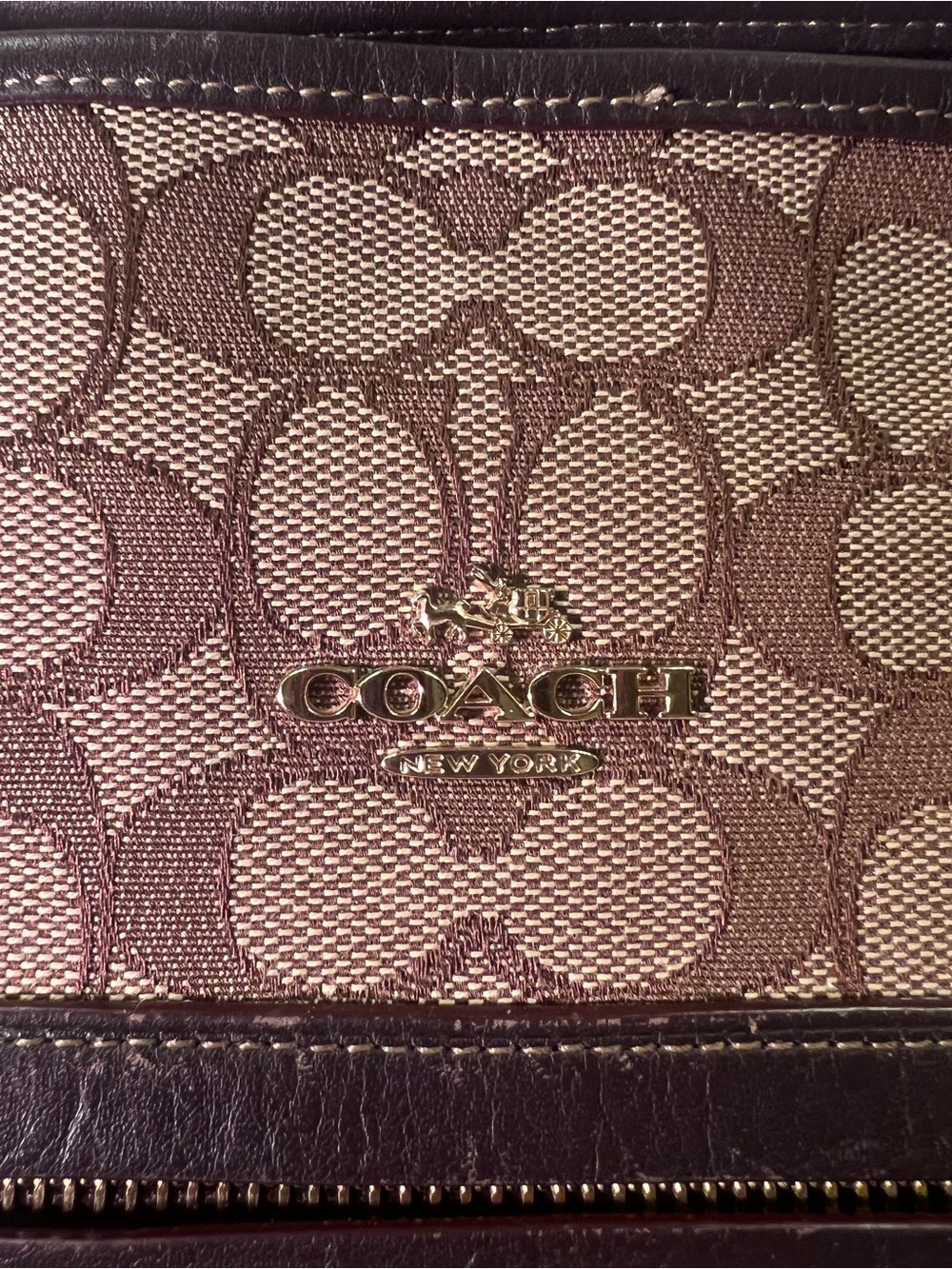 Coach Brown Signature Tote Shoulder Bag - Picture 3 of 12